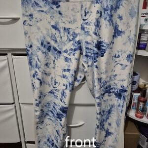 Juicy Couture Kids Blue and White Tie-Dye Leggings